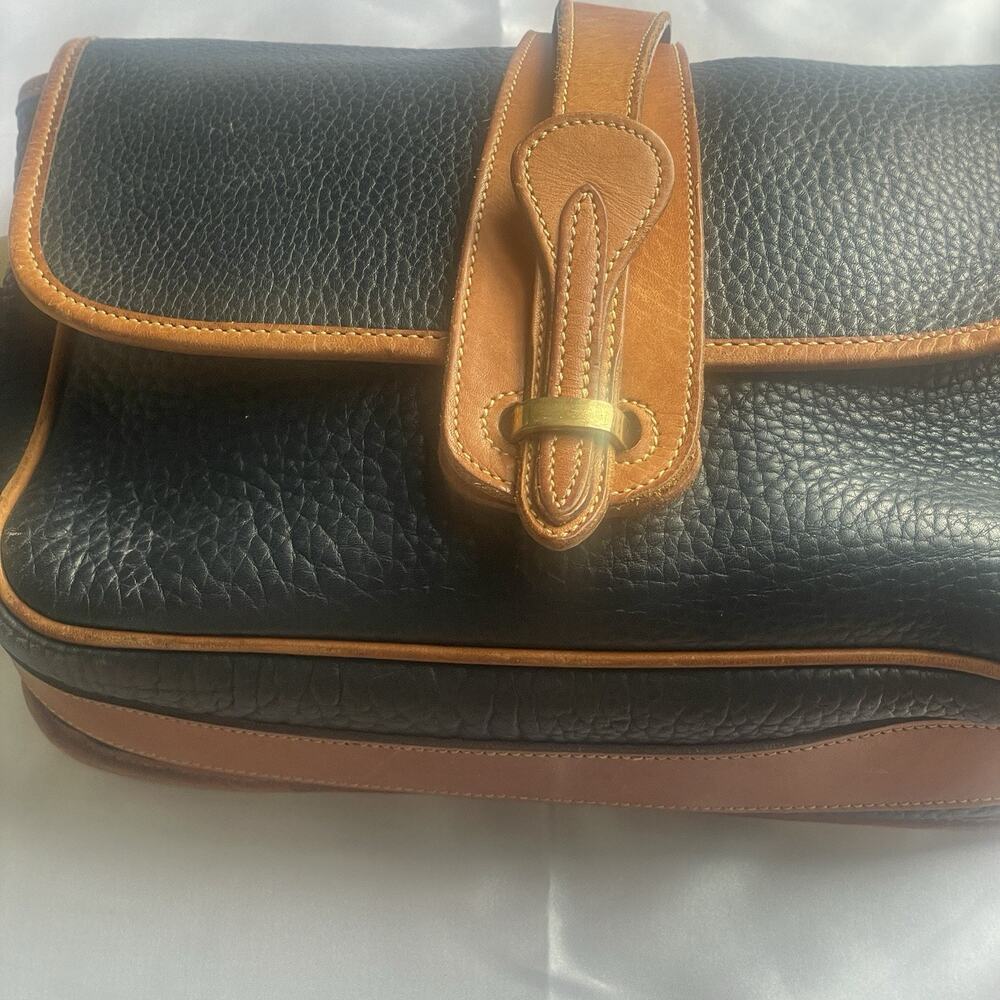 Dooney & Bourke vintage All Weather Leather small Equestrian - black - Pre-loved